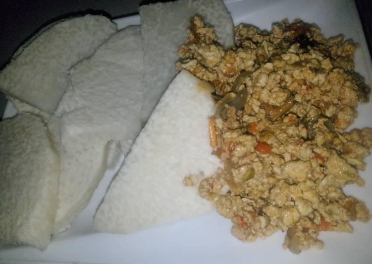 How to Make Favorite Boiled yam and scrambled egg