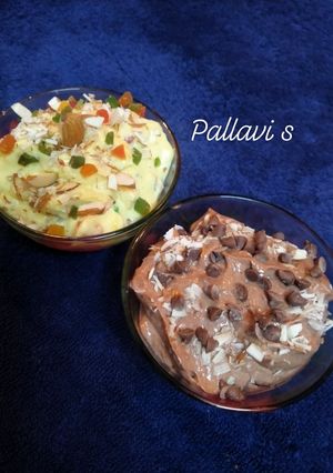 A picture of Shrikhand 2 types.