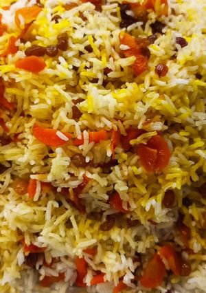عکسی از دستور هویج پلو ویژه سرآشپز