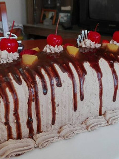 Una foto de Pionono de Chocolate / Brazo Gitano 🍒🍫