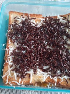 Foto resep Roti panggang pisang coklat keju susu