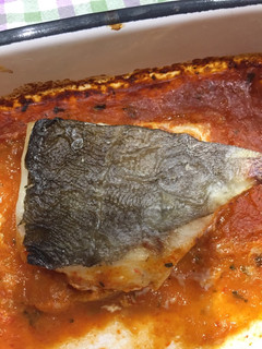Una foto de Bacalao a la sidra