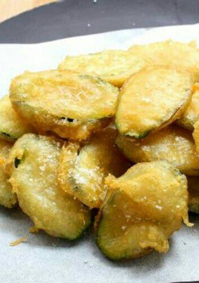 Una foto de Tempura de calabacín