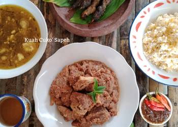 Masakan Unik Kuah Cuko&amp;#39; Sapeh(Kuah Daging Sapi Ala Sumenep) Enak Sempurna