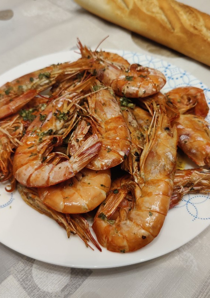 Una foto de Gambas a la plancha en Airfryer