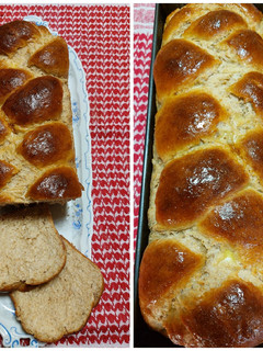 Fonott kalács teljes kiőrlésű liszttel recept fotója