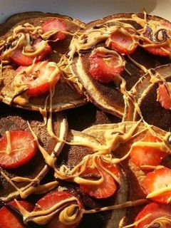Una foto de Panqueques de avena fit