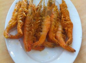 Hình của món Tôm tắm tiên.