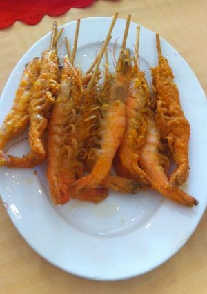 Hình của món Tôm tắm tiên.