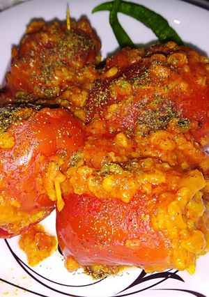 عکسی از دستور دلمه گوجه فرنگی