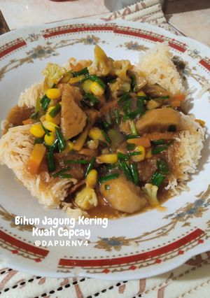 Foto resep Bihun Jagung Kering Kuah Capcay