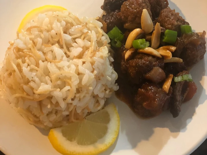 Simple Way Make Recipe Da’wood Basha with rice that is Really Delicious, So Delicious}