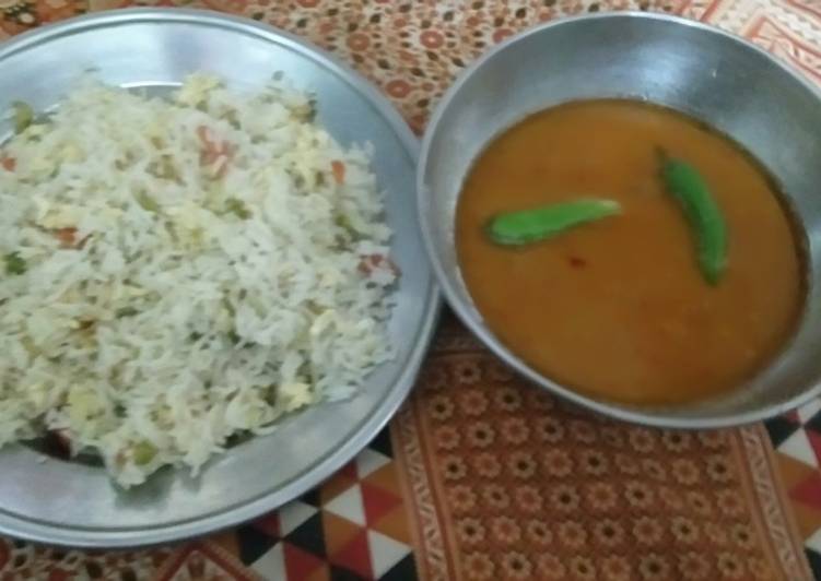 Easiest Way to Make Super Quick Homemade Spicy salan with vegetable rice