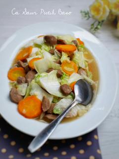 Foto resep Ca Sawi Putih Baso