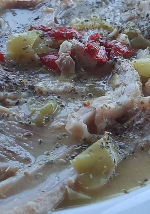 A picture of Skate or Ray Saganaki.