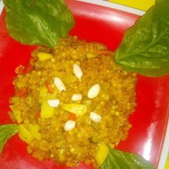 A picture of Sabudana peanuts khichdi.