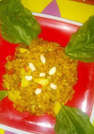 A picture of Sabudana peanuts khichdi.