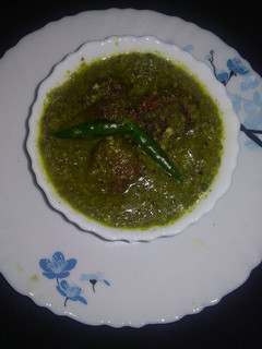 A picture of Coriander vadi masala.