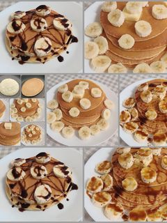 صورة لوصفة بان كيك 🥞🍌🍯