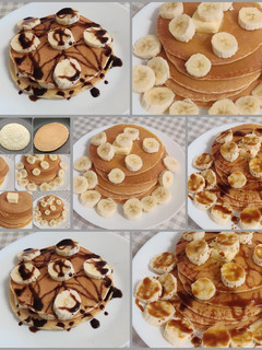 صورة لوصفة بان كيك 🥞🍌🍯