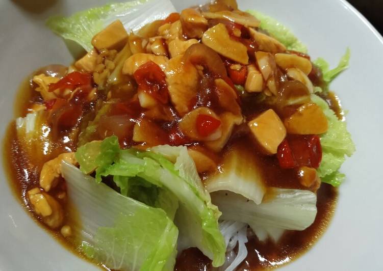 Resep Bihun sawi putih saus kecap Lezat