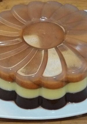 Foto resep Puding marie 3 lapis hemat telor