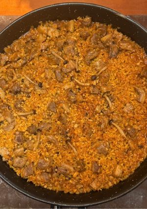 Una foto de “Paella” de Secreto Ibérico y Setas