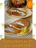Pancakes with caramelized apples