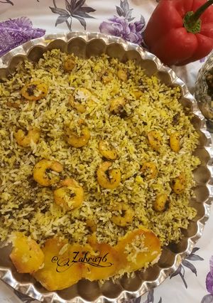 عکسی از دستور میگو پلو بوشهری😋