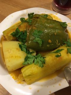 صورة لوصفة محشي الكوسا والبطاطس بأرز أبو كاس