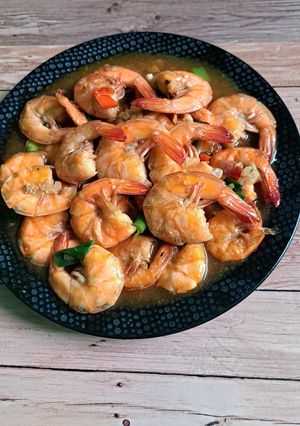 Foto resep Udang Saus Tiram Pedas