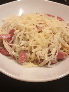 Una foto de Casi-pasta a la fit-carbonara