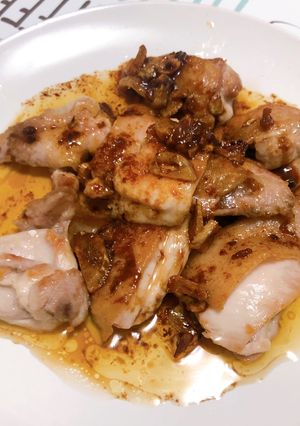 蒜香奶油雞腿排 的食譜成品照片