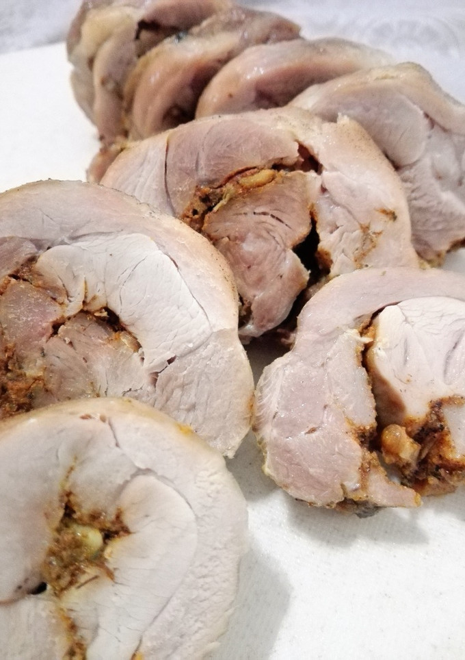 Una foto de Redondo de pavo adobado