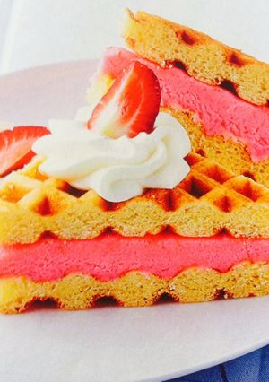 Una foto de Waffles con Helado