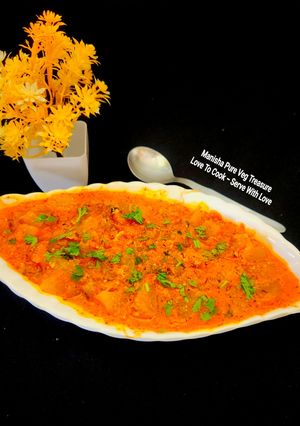 A picture of Watermelon Rind Curry - Zero Waste Recipe - Summer Special Sabzi.