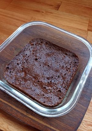 Una foto de Brownie saudable en microondas