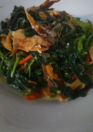 Foto resep Tumis pucuk ubi ikan asin