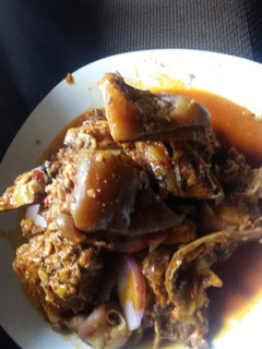 A picture of Nkwobi (isiewu)#myhubby'sfavourite.