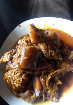 A picture of Nkwobi (isiewu)#myhubby'sfavourite.