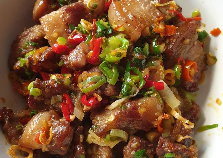 Resep Babi cabe garam, Enak