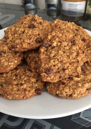 Une photo de Cookies à la compote et pépites de chocolat