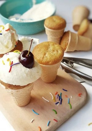 Una foto de Muffins en vasito de helado