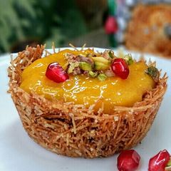 A picture of Mango Shrikhand Vermicelli Cups.
