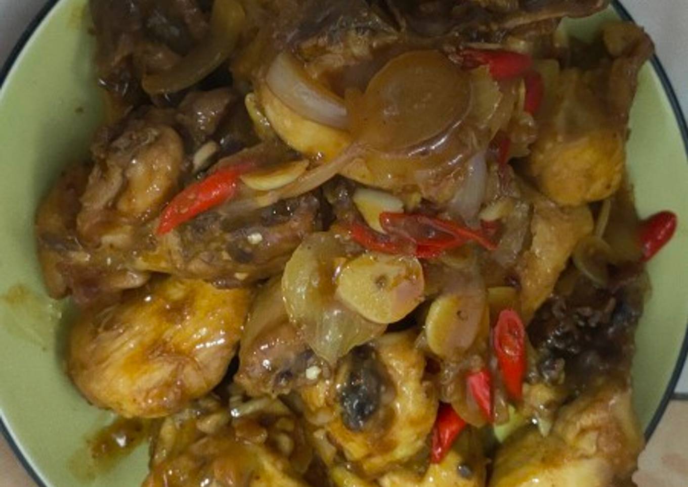 Ayam goreng mentega saus tiram