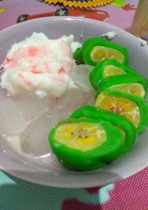 Foto resep Es pisang ijo