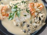 Bacalao con gambones y almejas TM5 O Superior