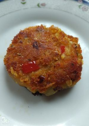 Una foto de Hamburguesa de garbanzos y porotos pallares