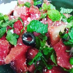 A picture of Water melon Salad.