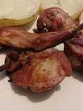 Conejo al horno con soja y romero